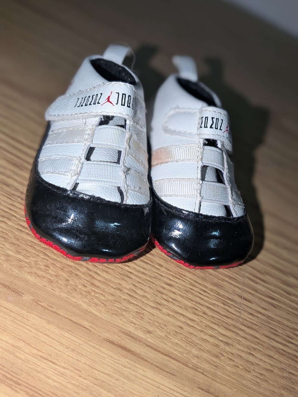 Jordan Kids White, Black & Red Slip-On Sneakers